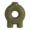Sagebrook Home 7" Ceramic Vase Contemporary Abstract Donut Cut-Out Vase with Feet Decorative Vase - 2 of 4