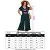 Womens Plus Size Short Sleeve Smocked Waist Wide Leg Summer Jumpsuits - 4 of 4