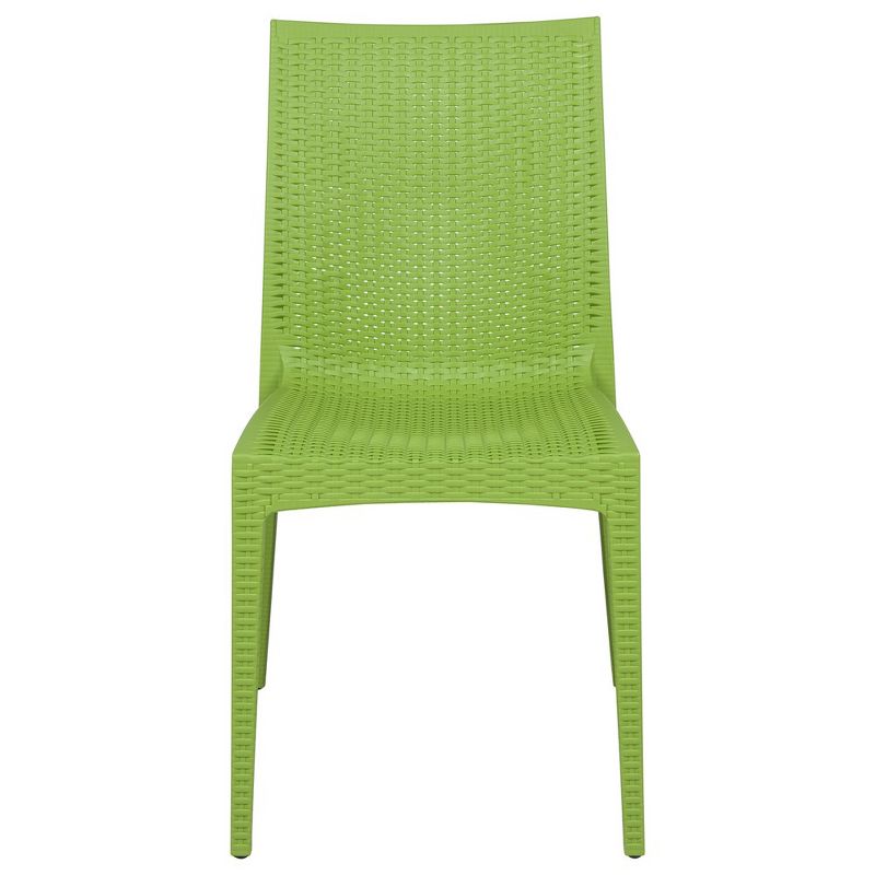 LeisureMod Mace Outdoor Plastic Dining Chair Stackable Design, 2 of 10