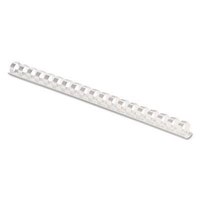 Fellowes Plastic Comb Bindings 3/8" Diameter 55 Sheet Capacity White 100 Combs/Pack 52371
