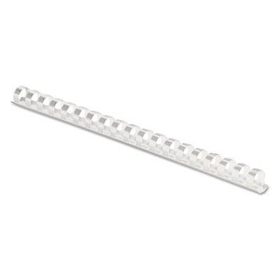 Fellowes Plastic Comb Bindings 3/8" Diameter 55 Sheet Capacity White 100 Combs/Pack 52371