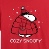 Women's - Peanuts - Cozy Snoopy Cropped Graphic T-Shirt - 2 of 4