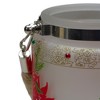 Northlight 4" Hand-Painted Red Poinsettias and Gold Flameless Glass Christmas Candle Holder - 3 of 4