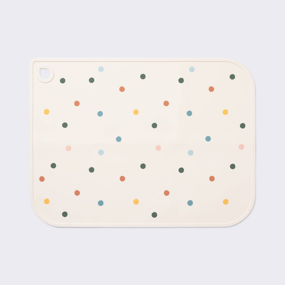 Photos - Other Furniture Silicone Placemat - Beige/Dots - Cloud Island™
