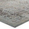 Modway Enye Distressed Vintage Floral Lattice 5x8 Area Rug - Brown/Silver Blue,  Two-Ply Polypropylene Yarn ,  Tight Low Pile Weave - 3 of 4