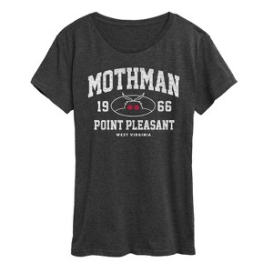 Women's - Instant Message - Mothman Collegiate Short Sleeve Graphic T-Shirt - 1 of 4