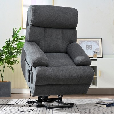 Oversized Power Lift Recliner Chair, Adjustable Reclining Sofa Chair for Elderly, Recliner with Remote Control and Side Pocket - ModernLuxe