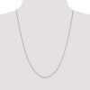 Black Bow Jewelry 0.9mm 14k White Gold Solid Diamond Cut Cable Chain Necklace - 3 of 4