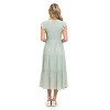 August Sky Women's Smocked Ruffle Sleeve Tiered Midi Dress - 2 of 4