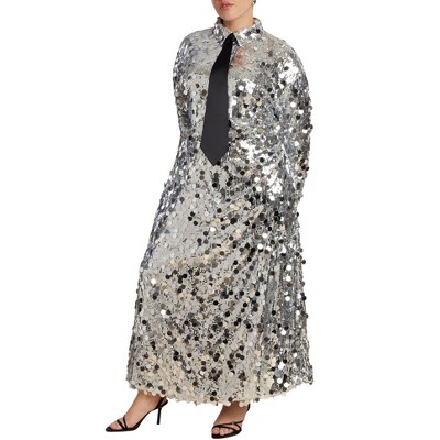 ELOQUII Sequin Shirt Dress