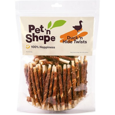 Pet 'n Shape Duck Hide Twists Dog Treats, 32 oz. - 12 ct. in Resealable Bag