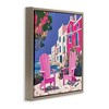 Stupell Industries Beach Chair Meetup in Pink Floating Frame Canvas Art - 2 of 4
