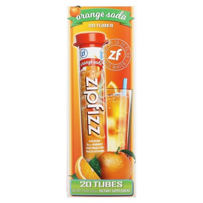 Zipfizz Energy Drink Mix, Electrolyte Hydration Powder with B12 and Multi Vitamin, Orange Soda (20 Pack)