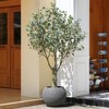 DR.Planzen 7ft UV Resistant Fake Eucalyptus Tree with Grey Tall Planter, Artificial Eucalyptus Tree for Indoor Outdoor Home Decor, Big Faux Plant - 3 of 4