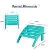 Aoodor Outdoor Adirondack Ottoman, HDPE Adirondack Chair Ottoman, Outdoor Patio Weather Resistant  for Patio, Porch, Backyard, Garden, Lawn, Deck - 3 of 4
