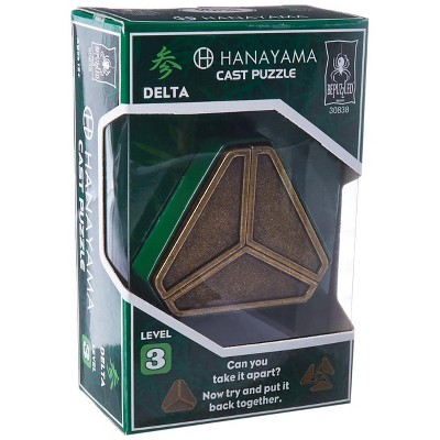 University Games Hanayama Level 3 Cast Metal Brain Teaser Puzzle - Delta