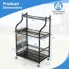 Costway Garden Tool Organizer Cart Yard Tool Storage Racks for Garage Lawn with Wheels - 2 of 4