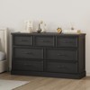 Farmhouse 7 Drawer Dresser, 55" Wide 7 Chest of Drawers Storage with Sturdy Foundation, Wooden TV Stand for Bedroom Living Room Nursery - 4 of 4