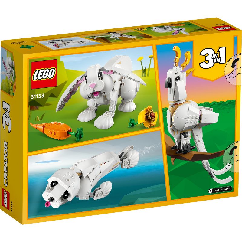 LEGO Creator 3in1 White Rabbit Toy Animal Figures Set 31133, 5 of 11