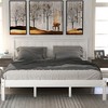Queen/Full/Twin Size Wood Platform Bed Frame with Headboard 4W -ModernLuxe - 2 of 4