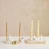 Storied Home Stoneware and Wire Taper Holder with Snowman and Tree, White - 3 of 4