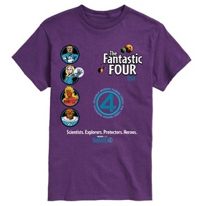 Men's - Marvel - Fantastic Four Scientists Explorers Protectors Heroes Short Sleeve Graphic T-Shirt - 1 of 3