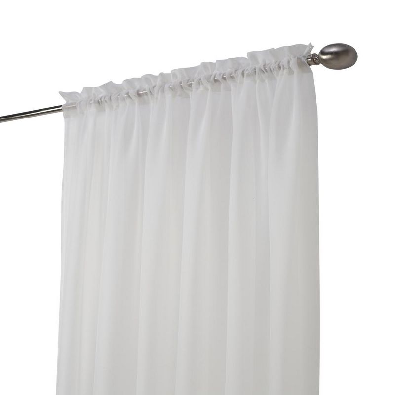 Habitat Rhapsody Voile Sheer Rod Pocket Light Filtering style Allows Natural Light Flow Curtain Panel Shell, 3 of 5