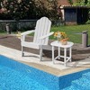 Costway HDPE Patio Adirondack Chair & Folding Footrest Set All-Weather Outdoor White\Black\Grey\Turquoise - 3 of 4