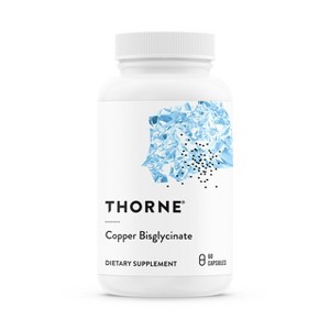 THORNE Copper Bisglycinate - Well-Absorbed Trace Mineral Supplement - 60 Capsules - 1 of 4