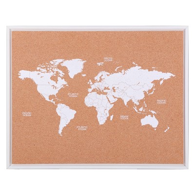 19" x 24" Map Cork Board with 40 Push Pins - Threshold™