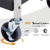 GustoWave 3 Tier Rolling Utility Collapsible Service Cart for Home Restaurants Bars Offices, Black - 3 of 4