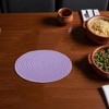 Unique Bargains Trivet Round Rope Woven Mat Cotton Non-woven Fabric 7.87"x7.87"x0.31" - 2 of 3