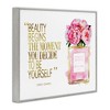 Stupell Industries Fashion Designer Perfume Gold Pink Watercolor Inspirational Word Framed Giclee Art, Gray, 30" x 24" - 2 of 4