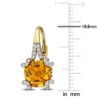 EVERLY JEWELRY | Yellow Plated Sterling Silver 4 3/4 CT TGW Citrine White Topaz Earrings - 2 of 4