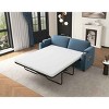 Sleeper Loveseat with Full-Size Mattress, Sofa with USB Ports and Cup Holders, Steel Frame Sofa Bed with Corduroy Cushion-Coolbibila - 3 of 4