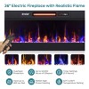 Bestier 63" Tall LED Fireplace TV Stand for TVs up to 70", Gaming Entertainment Center with 36" Fireplace for Living Room - 3 of 4