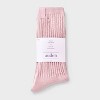 Women's Ultra Soft Ribbed Cushioned Slouch Crew Socks with Woven label - Auden™ 4-10 - 2 of 4