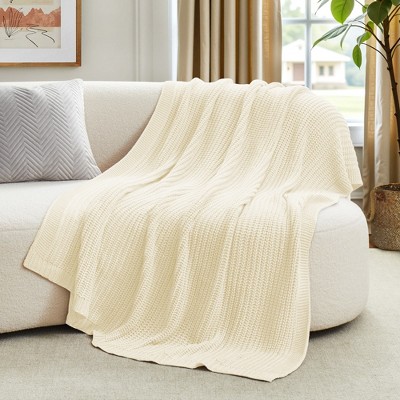 Peace Nest 50"x60" Chunky Knit Throw Blanket Warm Comfort Woven Blanket