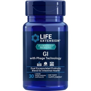 Florassist Probiotic GI with Phage Technology by Life Extension  -  30 Vegetarian Capsules - 1 of 2
