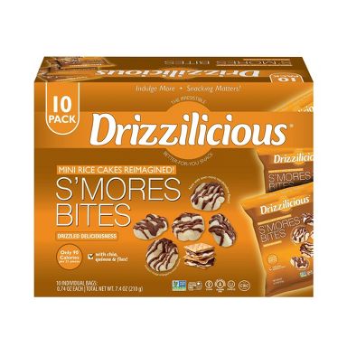 Drizzilicious Drizzled Mini Rice Cakes Smores Multipack - 7.4oz/10ct