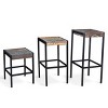 Industrial Reclaimed Wood and Iron Stool - (26H x 14W x 14D) - Natural - Timbergirl - 2 of 4