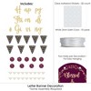 Big Dot of Happiness Elegant Thankful for Friends - Party Letter Banner Decor - 36 Cutouts & No-Mess Real Gold Glitter Happy Friends Giving Letters - 3 of 4