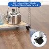 3-Tier Kitchen Utility Cart with Handle Bar & Wheels, Commercial Wire Rolling Cart, Steel Service Wagon, Plant Display Shelf, Food Storage Trolley - 4 of 4