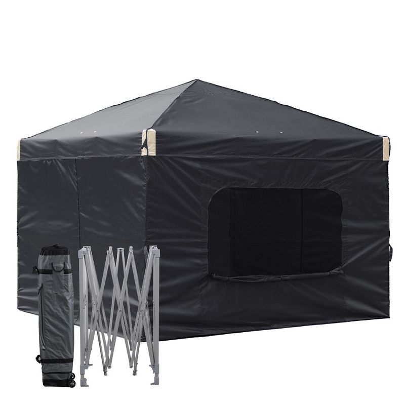 Aoodor Pop Up Canopy Tent with Removable Mesh Window Sidewalls, Portable Instant Shade Canopy with Roller Bag, 1 of 8