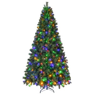 6ft Pre-Lit Artificial Christmas Tree w/1060  Branch Tips & 250 Multi-Color LED Lights - 1 of 4