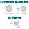 vancasso 18-Piecee Stoneware Dinnerware Set , Including Dinner/Dessert Plates, Bowls, For 6 People - 2 of 4