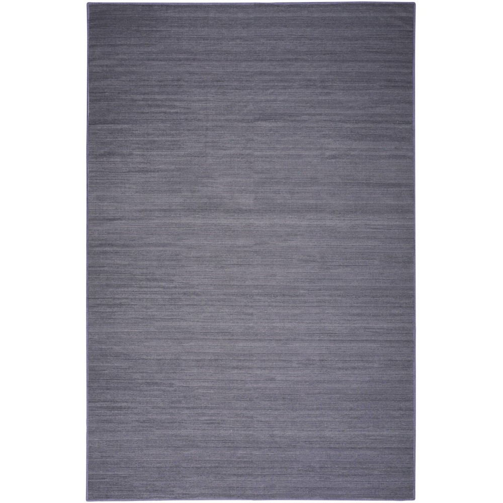 Photos - Doormat Nourison 4'x6' Machine Washable Modern Essentials Woven Area Rug Dark Gray 