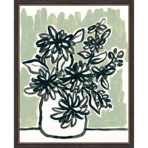 Amanti Art Windowsill Blossoms II by June Erica Vess Wood Framed Wall Art Print - 1 of 4
