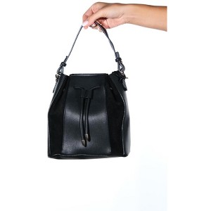 Maralis - Black Leather Shoulder Bag (Women) black standart - 1 of 4