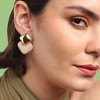 SOHI Women's White Geometric Drop Earrings - 3 of 3